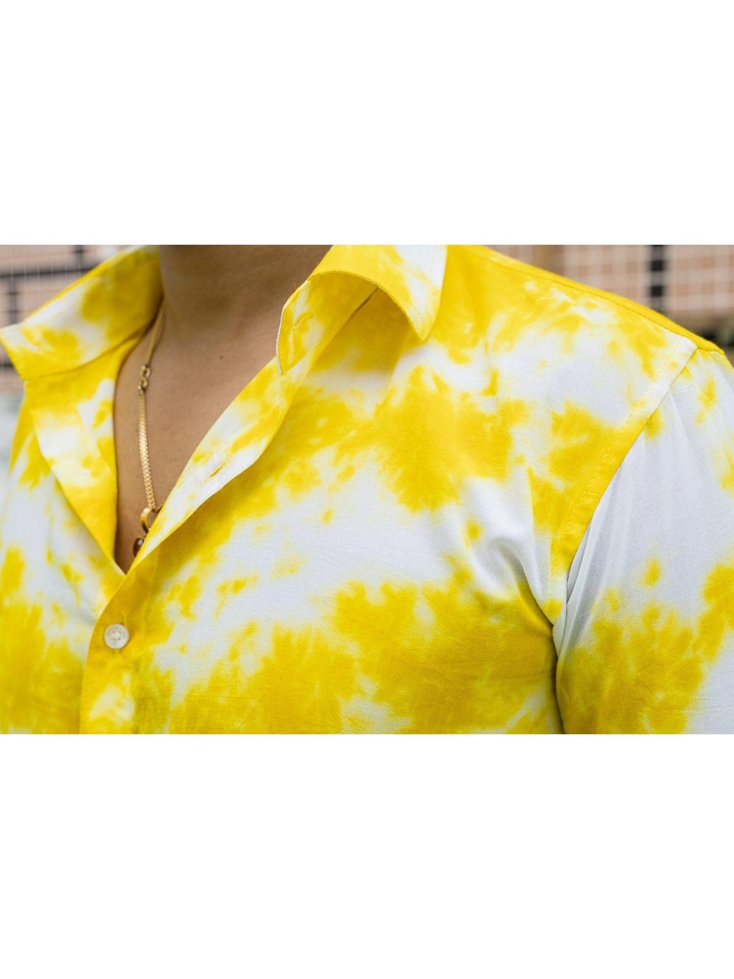Rayon Tie & Dye Half Sleeves Regular Fit Mens Casual Shirt